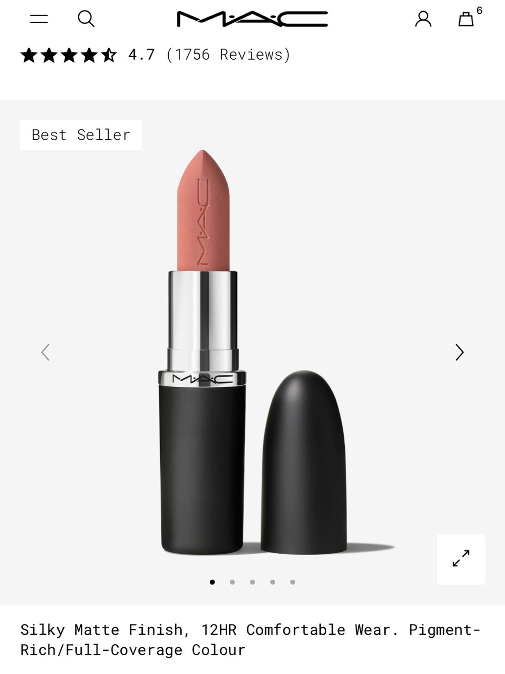 Mac M·A·CXIMAL SILKY MATTE LIPSTICK honey love